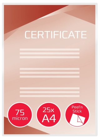 Samoprzylepna folia do laminacji GBC Peel`nStick A4 75 mic. 25szt. 3747527