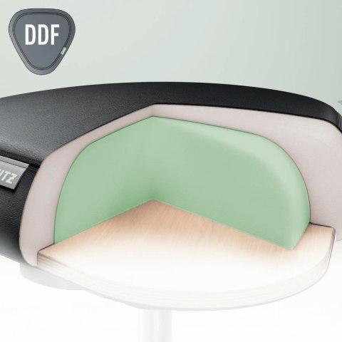 Stołek na kółkach Leitz Ergo z wygodnym siedziskiem 65780095