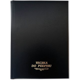 Teczka do podpisu 10k, grzbiet kryty z gąbką czarna 1824-920-023 WARTA