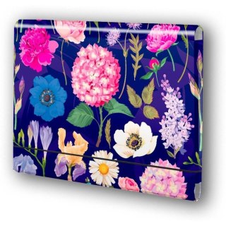 Teczka łamana A4 na gumkę Hortensje na ciemnym tle, folia mat nie rysująca TT9411 PENMATE