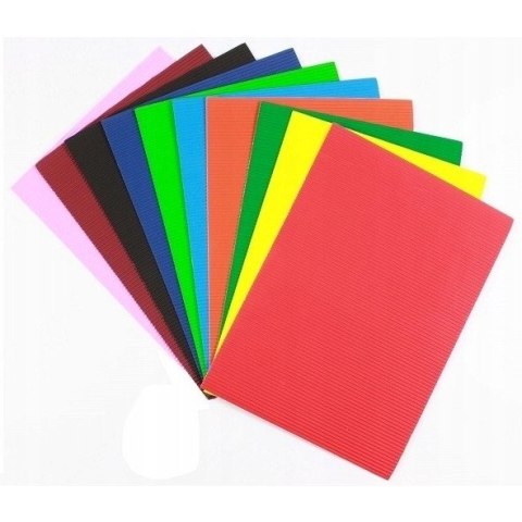 Tektura falista mała 25x35cm mix 10 arkuszy TF-2535 ALIGA