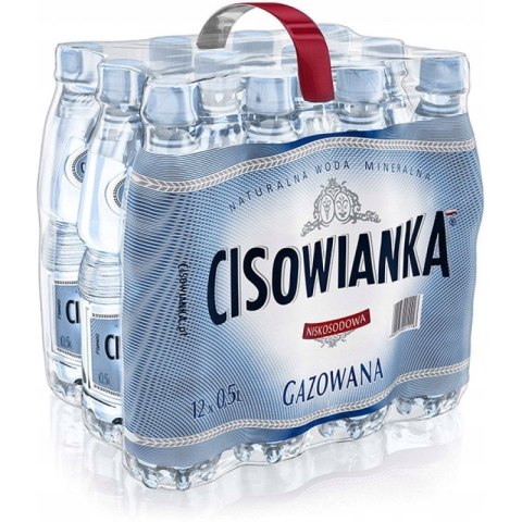 Woda mineralna CISOWIANKA 0.5L (12szt) gazowana z kaucją