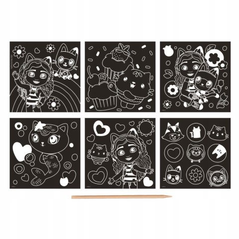 Zdrapywanka Gabbys Dollhouse + długopis 6ark. 19,5x19,5cm 420748 MOXY