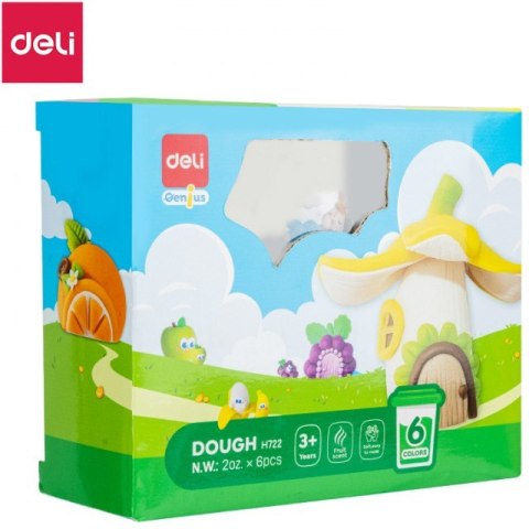 Ciastolina 6 kolorów owocowy zapach EH722 DELI