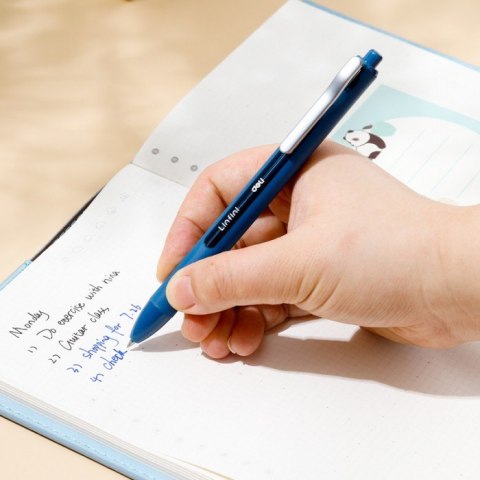 Długopis żelowy niebieski Linfini mix kolorów obudowy EG86-BL DELI