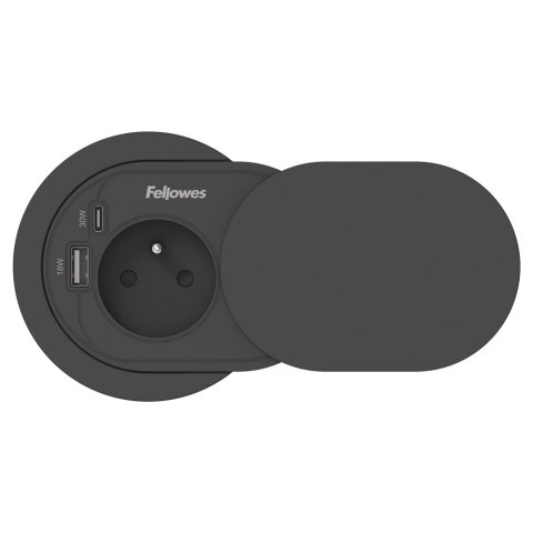 Gniazdo zasilające Power Spot typ E czarny 100137179 FELLOWES