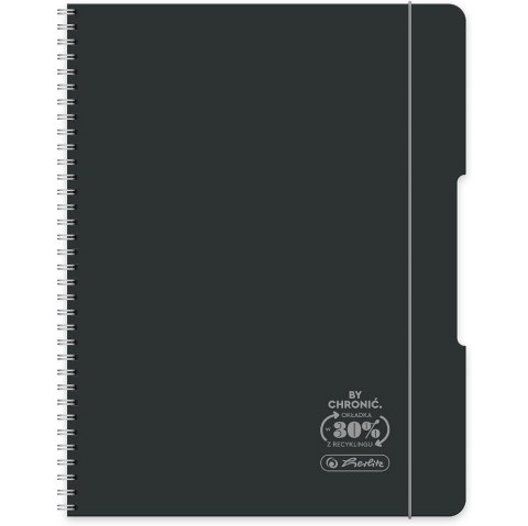Kołozeszyt A5 80k kratka ECO PP OCEAN czarny 400198753 HERLITZ
