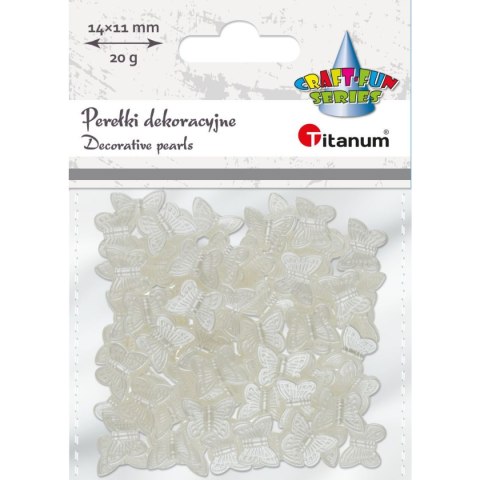 Koraliki perełki motylki 20g, 14x11mm 649894 TITANUM