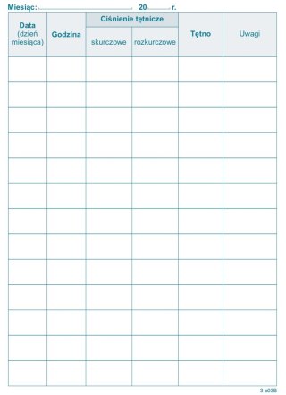 M-910-5 Książeczka pomiaru ciśnienia tętniczego Michalczyk i Prokop