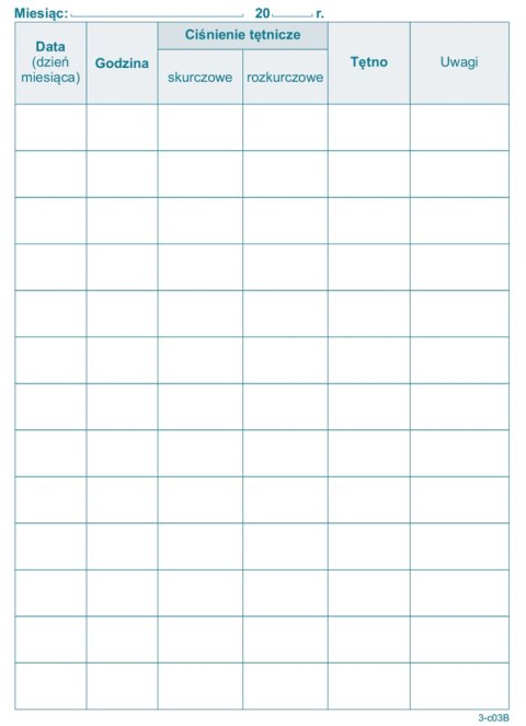 M-910-5 Książeczka pomiaru ciśnienia tętniczego Michalczyk i Prokop