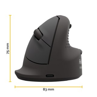Mysz ergonomiczna PLUS pionowa, praworęczna czarna BREYTA 100143581 FELLOWES