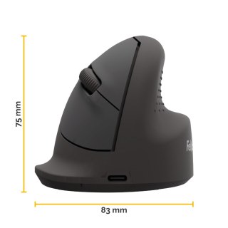 Mysz ergonomiczna pionowa, praworęczna czarna BREYTA 100143579 FELLOWES