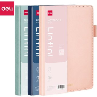 Notes A5 144k linia w skórzanej oprawie Linfini mix kolorów EN157L DELI