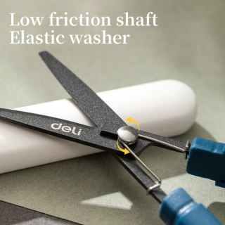 Nożyczki kompaktowe w bezpiecznym etui Linfini różowe EZ508P DELI