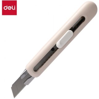 Nożyk biurowy Linfini ostrze łamane 18mm biały EM530W DELI