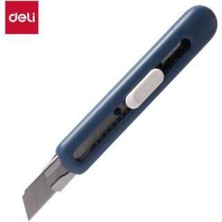 Nożyk biurowy Linfini ostrze łamane 18mm niebieski EM530B DELI