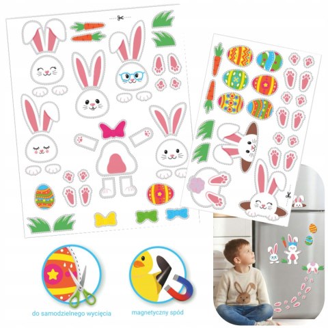 Ozdoby Wielkanocne magnetyczne ZAJĄCZEK ZK-WOM-01 BIURFOL