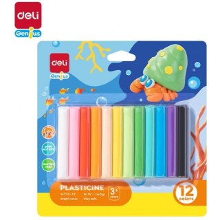 Plastelina 12 kolorów intensywne EH712-12 DELI