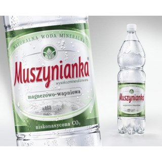 Woda MUSZYNIANKA 1.5L (6szt) niskogazowana zielona z kaucją