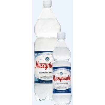 Woda MUSZYNIANKA 1,5L (6szt) wysokozmineralizowana średnionasycona CO2 z kaucją