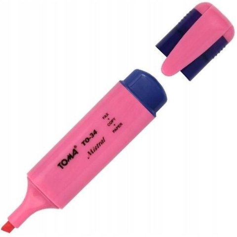 Zakreślacz MISTRAL różowy TO-334 TOMA