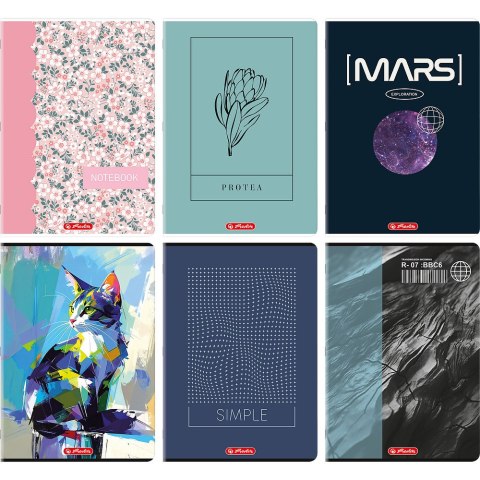 Zeszyt A4 60k linia z marginesem mix 400206364 HERLITZ