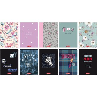 Zeszyt A5 60k kratka z marginesem mix 400206342 HERLITZ