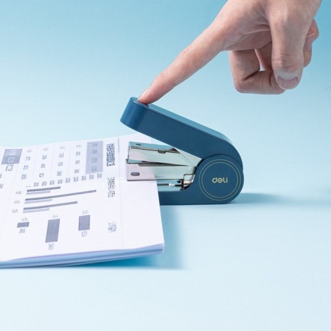 Zszywacz Linfini 25k niebieski EM390B DELI