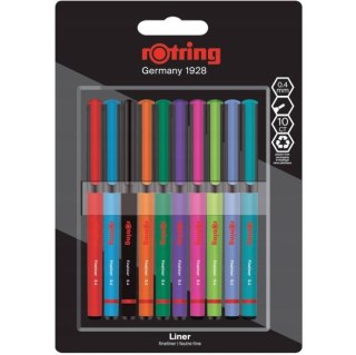 Komplet cienkopisów ROTRING Tikky Liner 0,4mm mix 10szt. 2166220