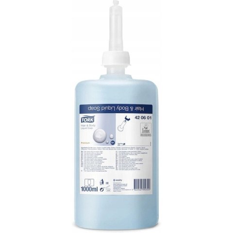 Mydło w płynie TORK PREMIUM S1 1L niebieskie 420601