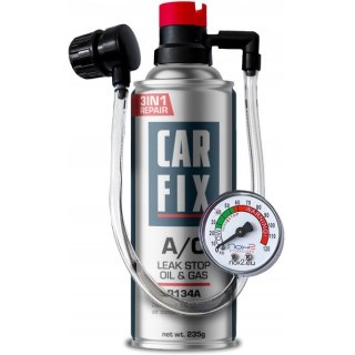 Zestaw do napełniania klimatyzacji CARFIX 3w1 Hobby 235g R134a + przewód z manometrem