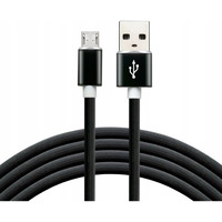 Kabel USB -> microUSB 1, 5m 2, 4A silikonowy czarny EVERACTIVE (CBS-1.5MB)