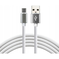 Kabel USB -> USB-C 1, 5m 3A silikonowy biay EVERACTIVE (CBS-1.5CW)
