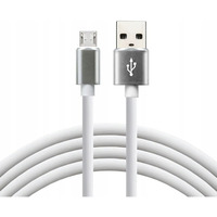 Kabel USB -> microUSB 1m 2, 4A silikonowy biay EVERACTIVE (CBS-1MW)