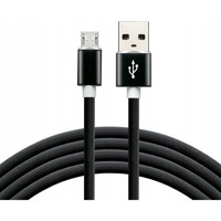 Kabel USB -> microUSB 1m 2, 4A silikonowy czarny EVERACTIVE (CBS-1MB)