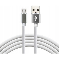 Kabel USB -> microUSB 1, 5m 2, 4A silikonowy biay EVERACTIVE (CBS-1.5MW)