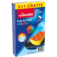 Gbka VILEDA PUR ACTIVE Colours 7x15cm (3+1 szt) 4kolory 4032052